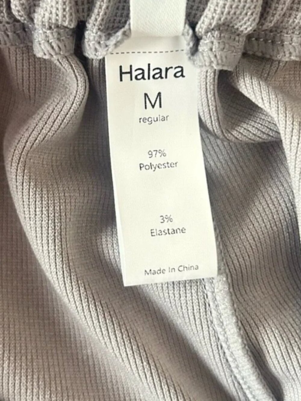 Halara Flex High Waisted Pocket Wide Leg Waffle Work Pants Light Grey M Reg - Picture 11 of 13